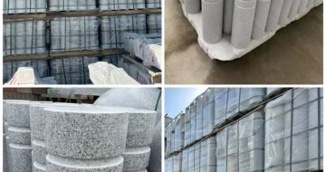 荆门 芝麻白花岗岩挡车柱、隔离柱多少钱