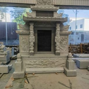 荆门 芝麻灰高档墓碑、土墓，一套也支持定做