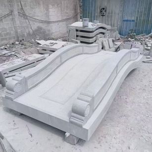 荆门 芝麻灰花岗岩园林景观 小石桥