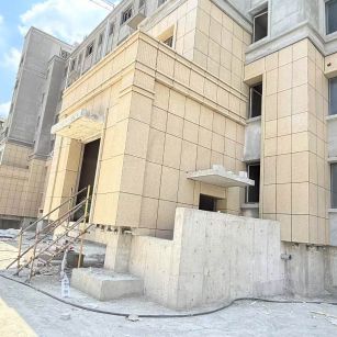 荆门 黄金麻干挂，工地实拍