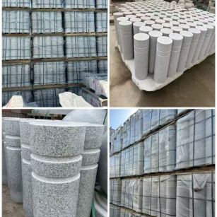 荆门 芝麻白花岗岩挡车柱、隔离柱多少钱