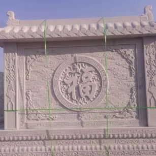 荆门 芝麻白花岗岩屏风，照壁，影壁