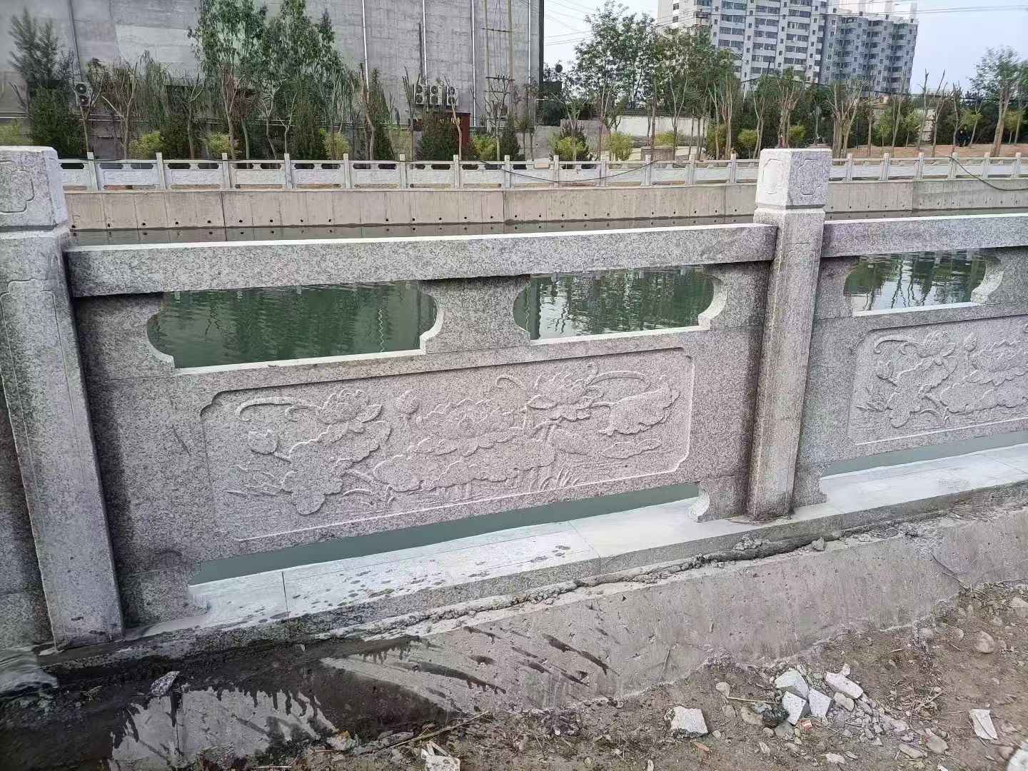 荆门 芙蓉白大花桥梁、河道，石材栏杆、围栏、护栏