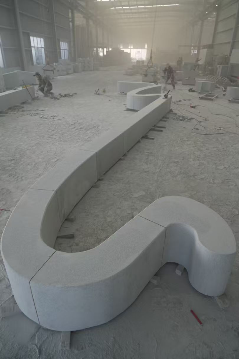 荆门 花岗岩整石坐凳拼装